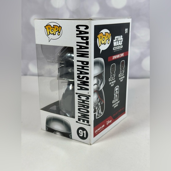 Star Wars Funko Pop CAPTAIN PHASMA CHROME Exclusive Figure 91 Disney VAULTED - Picture 3 of 3